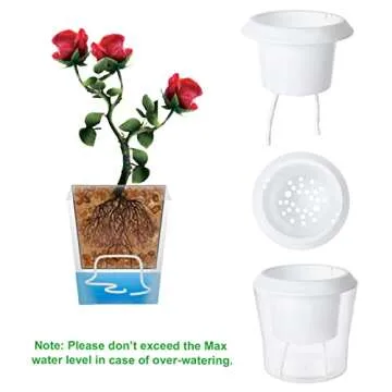 MNKNENG 12 Pack Self Watering Pots for Indoor Plants 4.3 Inch Small Self-Watering Planter Pots with Water Level Indicator, Clear Plastic Round Plant Pots for Succulent, Flower, Herb,Office Home Decor