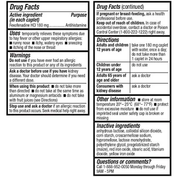 Affordable HealthA2Z Allergy Relief Fexofenadine 180mg