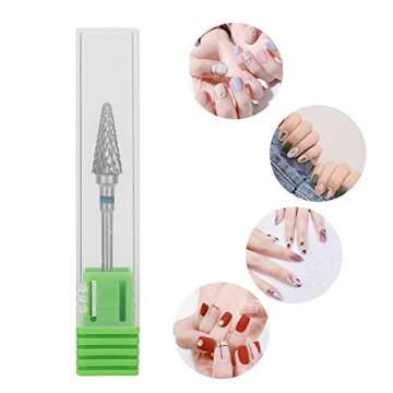 Manicure Drill Bit Tungsten Steel Nail Art Manicure Drill Bits Electric Pedicure Manicure Grinding Head Nail Art Tools for Manicure Pedicure Home Salon Use(01)