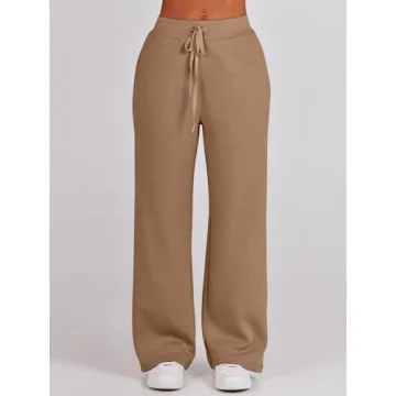 ANRABESS Women 2 Piece Outfits Sweatsuit Oversized Sweatshirt Sweatpants Tracksuit Sweat Lounge Matching Set 2024 Fall Trendy Brown X-Small