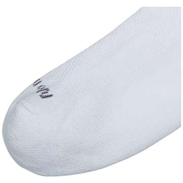 No Nonsense Women's Mesh No Show Socks with Back Tab, White, One Size (3-Pack)
