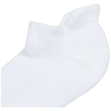 No Nonsense Women's Mesh No Show Socks with Back Tab, White, One Size (3-Pack)