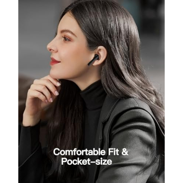 CAPOXO N7 Wireless Earbuds, Bluetooth Earbuds Headphones 78hrs Long Lasting Earphones IPX7 Waterproof Headset with Wireless Charging Case & Built-in Stereo Mic for Android iOS, Black