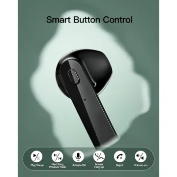 CAPOXO N7 Wireless Earbuds, Bluetooth Earbuds Headphones 78hrs Long Lasting Earphones IPX7 Waterproof Headset with Wireless Charging Case & Built-in Stereo Mic for Android iOS, Black
