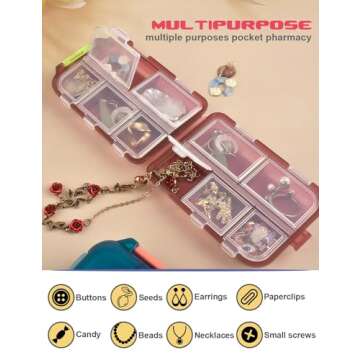 Compact DIY Travel Pill Organizer Set with Labels
