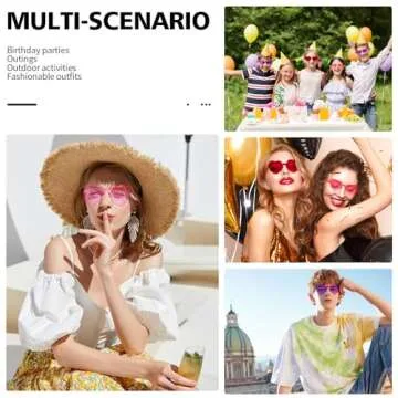 Pink Heart Sunglasses, Heart Glasses, 4 Pairs Heart Shaped Sunglasses Bulk, Red Heart Sunglasses, Party Clear Heart Shaped Glasses, Purple Heart Sunglasses, Hot Pink Heart Sunglasses for Women Men