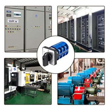 VictorsHome Changeover Switch LW28-63 3 Positions 12 Terminals Universal Rotary Cam Selector Latching Switches 690V 63A