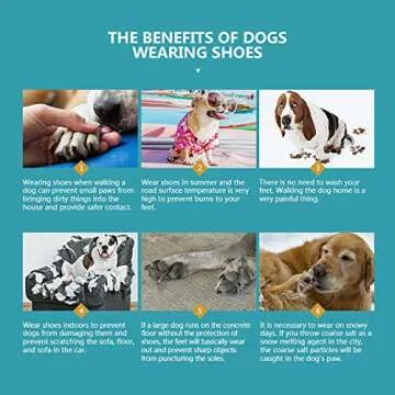 FEETCITY Waterproof Dog Boots with Reflective Straps