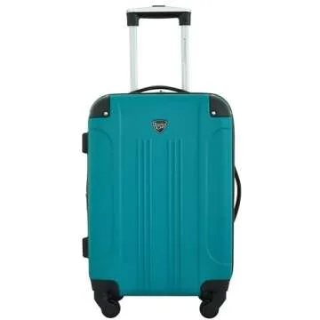 Travelers Club Chicago Hardside Expandable Spinner Luggage, Teal, 3 Piece Set