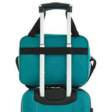 Travelers Club Chicago Hardside Expandable Spinner Luggage, Teal, 3 Piece Set
