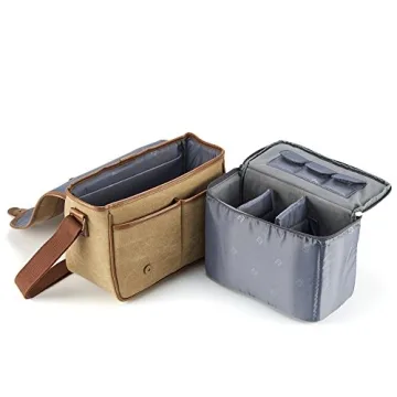 Evecase Classic Camera Bag - Stylish DSLR Shoulder Case