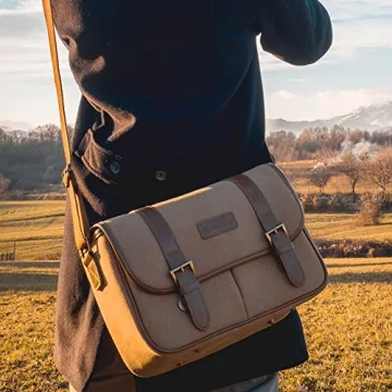 Evecase Classic Camera Bag - Stylish DSLR Shoulder Case