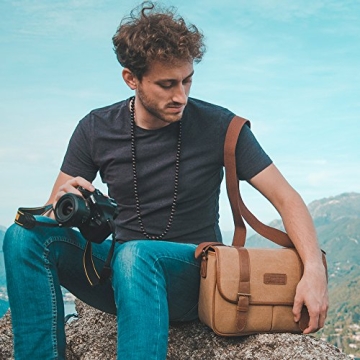 Evecase Classic Camera Bag - Stylish DSLR Shoulder Case