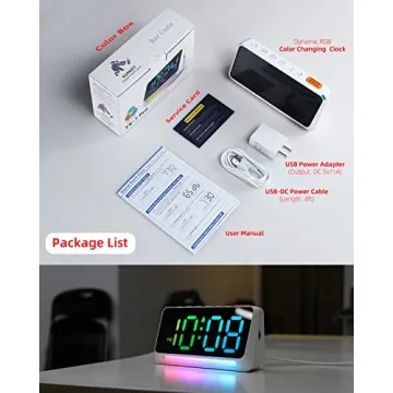 LED Digital Clock for Bedroom, Super Loud Alarm Clock for Heavy Sleepers Adults, Teens | Simple Plug-In Electric Bedside Nightstand Desk Clock with Light and Adjustable Color/Volume/Brightness/Snooze