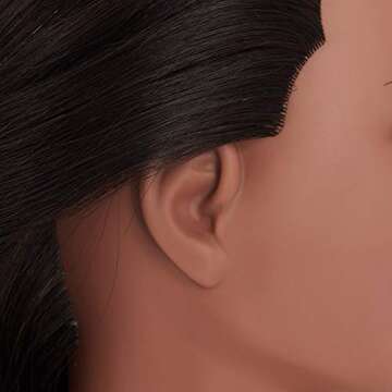 Hairginkgo 18-20" 100% Human Hair Training Practice Head Styling Dye Cutting Mannequin Manikin Head (91806B0212)