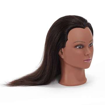 Hairginkgo 18-20" 100% Human Hair Training Practice Head Styling Dye Cutting Mannequin Manikin Head (91806B0212)