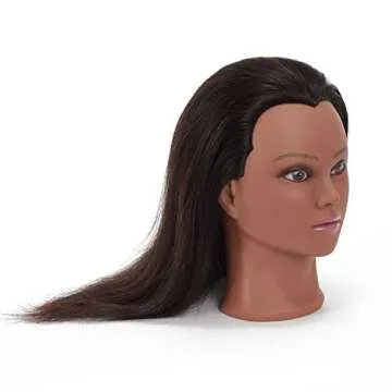 Hairginkgo 18-20" 100% Human Hair Training Practice Head Styling Dye Cutting Mannequin Manikin Head (91806B0212)