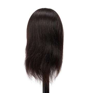 Hairginkgo 18-20" 100% Human Hair Training Practice Head Styling Dye Cutting Mannequin Manikin Head (91806B0212)