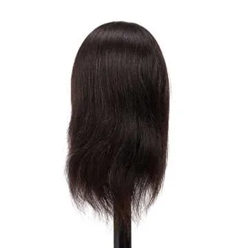 Hairginkgo 18-20" 100% Human Hair Training Practice Head Styling Dye Cutting Mannequin Manikin Head (91806B0212)