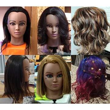 Hairginkgo 18-20" 100% Human Hair Training Practice Head Styling Dye Cutting Mannequin Manikin Head (91806B0212)