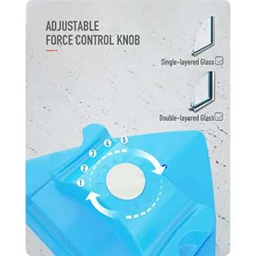 Double Side Magnetic Window Cleaner,Adjustable Magnetic Double Window Glass Wiper Glider Washing Brush Equipment Cleaning Brush Wiper Tools for High-Rise and Car Glazed Windows Thickness 4-30mm
