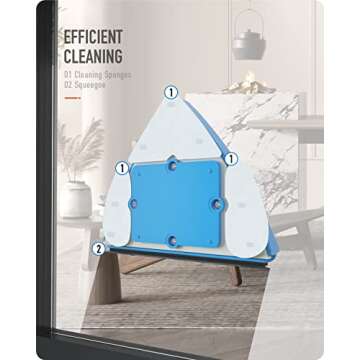 Double Side Magnetic Window Cleaner,Adjustable Magnetic Double Window Glass Wiper Glider Washing Brush Equipment Cleaning Brush Wiper Tools for High-Rise and Car Glazed Windows Thickness 4-30mm