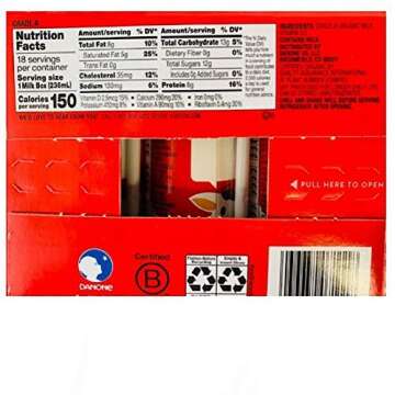 Horizon Organic Whole Milk 8 Fl Oz Cartons Milk Boxes 18 Pack