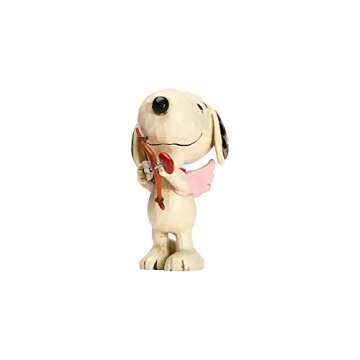 Enesco Peanuts Snoopy Cupid Love Miniature Figurine, 3 Inch, Multicolor | Hand-Painted