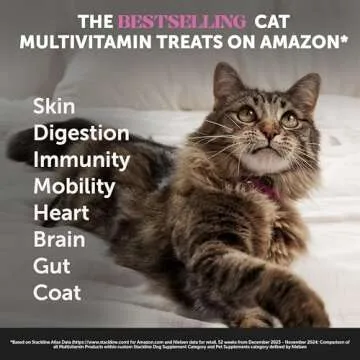 Pet Honesty Cat Multivitamin Crunchy & Creamy Chews - Cat Treats for Health + Immune, Cat Joint Supp...