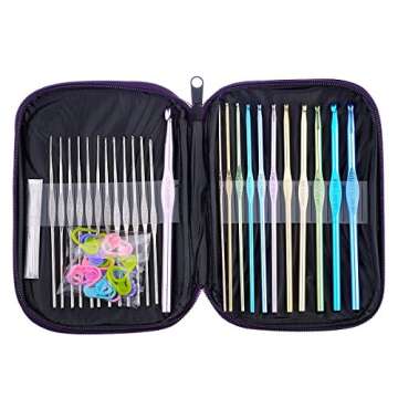 51-Piece Crochet Hooks Set, Durable Tools for All