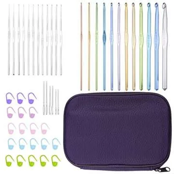 51-Piece Crochet Hooks Set, Durable Tools for All