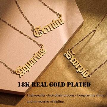 Gorgeous Virgo Zodiac Necklace Gold Plated Pendant Gift