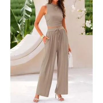 BTFBM Women Summer 2 Piece Outfits 2025 Beach Set