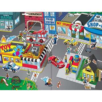Create-A-Scene Magnetic Playset - Town