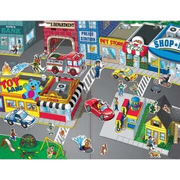 Create-A-Scene Magnetic Playset - Town