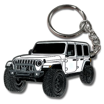 FOUR WHEEL BEAST Jeep Wrangler Keychain - Officially Licensed JL & JKU 2024 Accessories