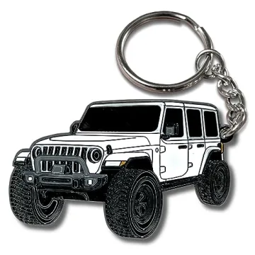 FOUR WHEEL BEAST Jeep Wrangler Keychain - Officially Licensed JL & JKU 2024 Accessories