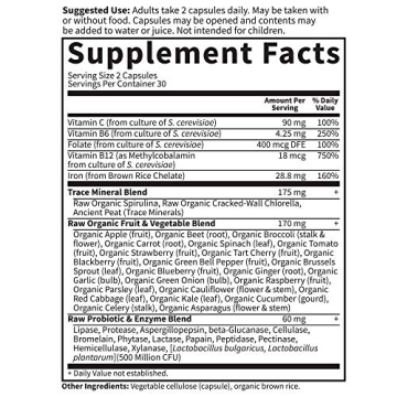 Vitamin Code RAW Iron Supplement for Energy and Vitality