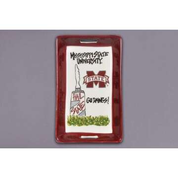 Ceramic Collegiate Handled Mini Tray (Mississippi State)