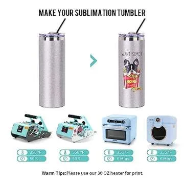 Customizable Glitter Skinny Tumbler | Sublimation Ready 20oz