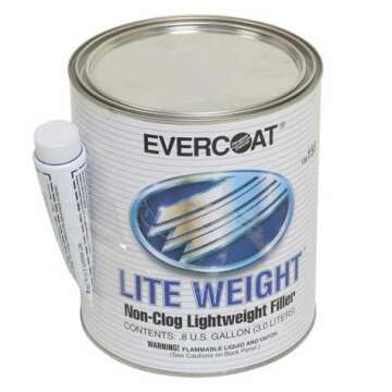 Evercoat Lite Weight Body Filler - Clog-Free Body Filler for Aluminum, Fiberglass & More - 128 Fl Oz