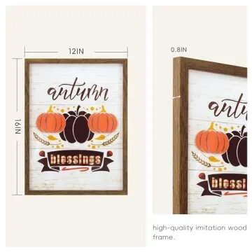 ArtbyHannah's 3D Framed Fall Wall Art Decor for Home
