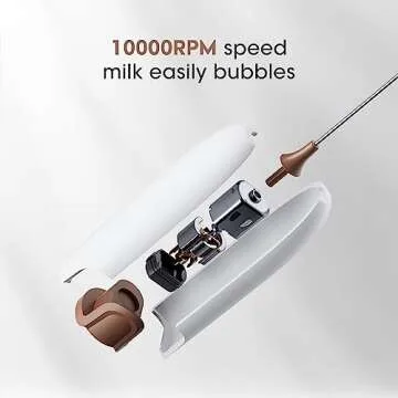 HeTian Electric Milk Frother – Quick & Versatile Blender