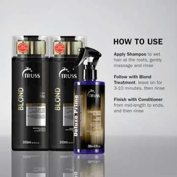 Truss Deluxe Prime Champagne Blond Toner - Violet Purple Spray Treatment Neutralizes Warm, Brassy Yellow Tones On Blonde, Highlighted, Silver And Bleached Hair For The Perfect Platinum Effect.