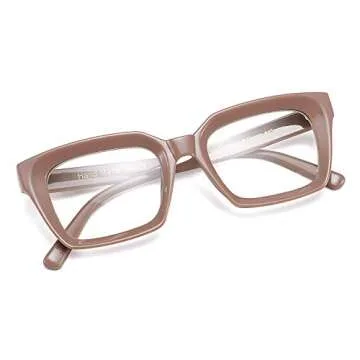 FEISEDY Women's Square Thick Eyeglasses Frame - Stylish & Durable