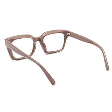 FEISEDY Glasses Frame Womens, Square Thick Eyeglasses Frame, Classic Eyewear for Men B2461