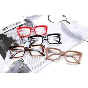 Versatile FEISEDY Square Eyeglasses Frames for Everyone