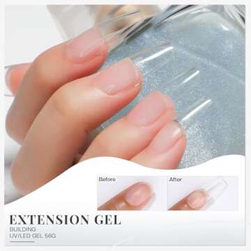 Morovan Hard Gels LED/UV Builder Nail Gel Sculpting Extension Strengthen UV Art Manicure Set with Forms