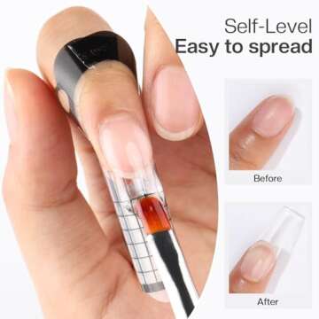 Morovan Hard Gels LED/UV Builder Nail Gel Sculpting Extension Strengthen UV Art Manicure Set with Forms