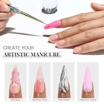 Morovan Hard Gels LED/UV Builder Nail Gel Sculpting Extension Strengthen UV Art Manicure Set with Forms